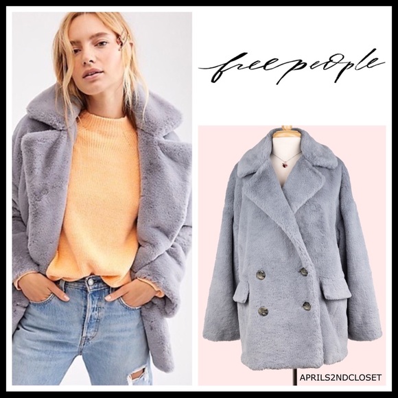 Free People Jackets & Blazers - FREE PEOPLE TEDDY COAT JACKET FAUX FUR COAT A3C